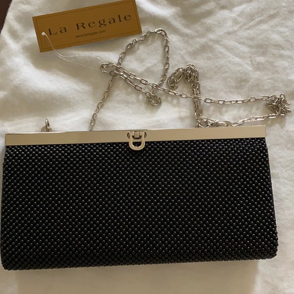 La Regale Handbags - NWT, Black beaded Evening bag, La Regale
